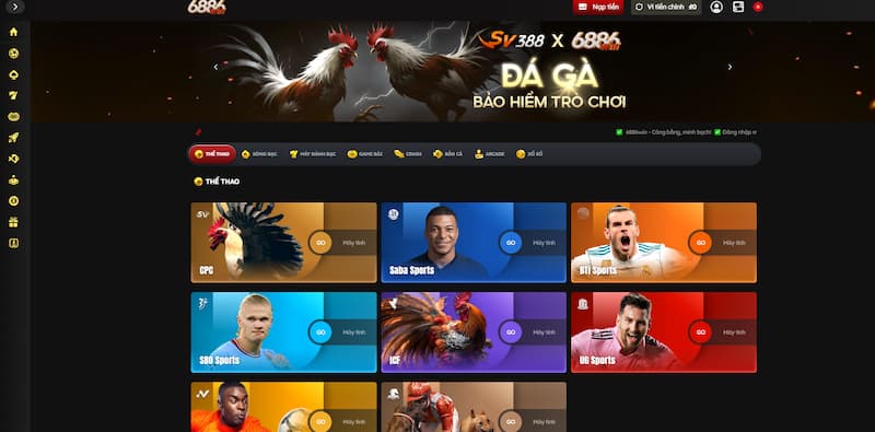 Top các sự kiện khuyến mãi 6886win