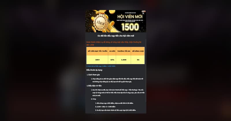 Khuyến mãi 15% dành cho hội viên